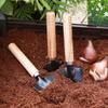 Pala pequeña para jardinería, pala para tierra, pala para flores con mango de madera, pala para flores con cabeza de hierro, tierra para jardinería, herramientas de jardín herbicidas, pala ancha