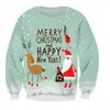 Nuevo comercio exterior transfronterizo Europa y Estados Unidos Navidad floral Amazon AliExpress estación independiente suéter estampado de cuello redondo para mujer