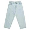 Estilo Americano Nicho Vintage Lavado Viejo Sentido de Diseño Bolsillo Herramienta Moda Marca Apilamiento Sentido Pantalones de Mezclilla Rectos de Pierna Ancha