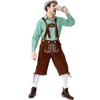 Pinse Amazon Ropa Tradicional Alemana para Hombre Oktoberfest Camisa a Cuadros Tirantes Bordados con Capucha Set