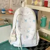 Mochila de aspecto elegante estilo coreano, estilo Ins, para estudiantes mujeres, bolsa escolar linda de dibujos animados de gran capacidad, mochila ligera y simple