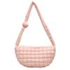 Bolso cruzado nuevo de nube plisada casual versátil de un solo hombro para debajo del brazo estilo occidental gran capacidad algodón burbuja bolsa de ropa tipo dumpling