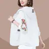 Ropa de Protección Solar para Mujer, Chaqueta Corta Delgada, Transpirable, Primavera y Otoño 2022, Ajuste Holgado de Verano, Camisa de Protección Solar de Manga Larga para Madres de Mediana Edad