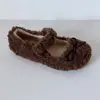 Zapatos Mary Jane de Piel Sintética Retro para Mujer 2026 Nuevos Versátiles sin Cordones Suela Suave Forrados de Terciopelo Cálidos Zapatos de Piel de Hada para Mujer