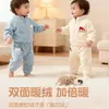 Clase para Bebé un Todo en Uno de Doble Cara Ollie Terciopelo Ropa Cálida de Otoño e Invierno para Bebés Recién Nacidos Conjunto de Dos Piezas para Niños y Niñas