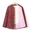 Chaqueta de Invierno para Madre con Forro Polar, Cintura con Forma de Flor, Pequeña, Acolchada de Algodón, para Mujeres de Mediana Edad y Ancianas, Ligera, Forro Interior, Ropa Acolchada de Algodón, Abrigo Acolchado de Algodón para Mantener el Calor para la Abuela