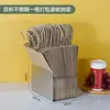 Portavasos de Papel de Acero Inoxidable Comercial, Estante Multifuncional de Almacenamiento para Cafetería, Portavasos, Popotes y Servilletas para Tienda de Té de Leche