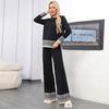 Conjunto Tricotado Casual Estilo Tweed de Estação Europeia 2025 Moda Retrô