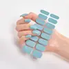 2025 Nuevos Pegatinas de Uñas 3D de Gel sin Hornear de Color Puro Pegatinas de Uñas Portátiles Impermeables Pegatinas de Uñas Escarchadas