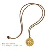 Collar Retro Accesible de Lujo Dorado Arena Brújula Pixiu Calabaza Cadena de Clavícula Simple de Alta Gama Moda Exquisito Elegante Versátil