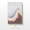Pintura de arte de alpendre abstrato rosa da onda do oceano modelo da sala de pintura mural pintura mural do sofá da sala de estar pintura decorativa da parede de fundo
