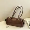 Bolso Femenino de Moda Nuevo Bolso Cilíndrico Versátil de Hombro Único Otoño 2026 Nuevo Bolso de Mano Simple y Elegante para Dama