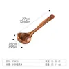 Espátula de Madera de Acacia con Mango Largo Más Vendida de Amazon, Cucharón de Madera, Juego de Cocina, Espátula para Freír de Teca, Tenedor para Ensalada, Transfronterizo