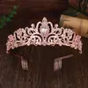 Venta Caliente Transfronteriza Corona de Novia para el Cabello con Diamantes de Cristal Corona de Cumpleaños Tiara Diadema para Actuación Infantil Accesorios para el Cabello
