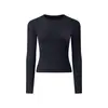 Camiseta Deportiva Casual de Manga Larga Antibacteriana Transpirable Ajustada para Yoga, Running, Entrenamiento, Top de Fitness