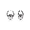 Estilo europeu e americano brincos de bola de metal frio Mulheres Light luxo nicho design de alta qualidade simples temperamento ear studs orelha jóias
