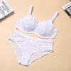 Lingerie Tamanho Grande Transfronteiriça para Mulheres com Seios Grandes, Conjunto Push-Up Antiflacidez de Renda, Sutiã Fino Taça Completa Fat mm para Mulheres