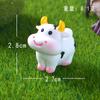 Figuras de Vaca Blanca Lindas de Dibujos Animados Decoraciones DIY Accesorios para Colgar Mini Paisajes de Escritorio Adornos Mini Caja Sorpresa