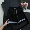 Pantalones Cortos Deportivos Rayados de Bloques de Color Estilo Americano para Hombre, Pantalones de Chándal Finos de Verano Hasta la Rodilla de Cinco Puntos, Pantalones Cortos Sueltos Casuales de Longitud Media con un Diseño Elegante