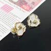 Aretes de Perla para Mujeres Sin Perforaciones, Diseño de Bobina de Mosquitos, Estilo Coreano, Pendientes de Alta Gama, Pendientes de Lujo Ligero, Estilo Retro de Hong Kong, Modernos y Versátiles