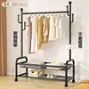 Perchero simple de estilo nórdico para uso en interiores en el dormitorio, engrosado y reforzado, móvil, de pie, perchero vertical