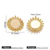 Colgante de Acero Inoxidable Colgante de Moda Estilo Palacio Retro Cara de Girasol Moen Chapado en Oro Accesorios para Joyería DIY