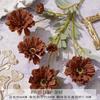 Buquês de flores artificiais marrons para salões de casamento, decorações de teto, marcadores de corredor e fundos na cor de caramelo; arranjos de flores de seda.