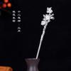 Doce pasadores de Flor Dios para mujer Accesorios de pelo clásicos chinos vintage Accesorios Hanfu para recogidos Palillos chapados en plata Regalo del Día de San Valentín