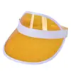 Chapéu de Sol Unisex Anti-UV de Verão Chapéu de Sol com Topo Vazio de PVC Chapéu de Sol para Exterior Chapéu de Proteção Solar Pode Ser Impresso com Logo