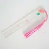 Marcador de páginas acrílico transparente Marcador de páginas de flor Material escolar para estudiantes Papelería Regalos Regalos creativos Estilo popular transfronterizo