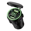 Carregador de Moto QC Duplo USB com Interface PD Modificado para Suportar Carregamento Super Rápido, à Prova d'Água, 24V/12V, com Carregador de Celular Adicional