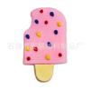 Fivela de sapato de flor de sapato de menina fofa, fivela de sapato de picolé de PVC com cola macia, acessórios para sapatos de caverna, acessórios para casquinhas de sorvete