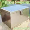 Maletero de motocicleta acero inoxidable 304 pedal coche eléctrico caja trasera extra grande universal caja de herramientas de almacenamiento