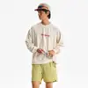 Camiseta Leve Estampada para Uso Externo Secagem Rápida Absorvente de Umidade e Antibacteriana Roupa de Treino para Casal Blusa de Manga Longa