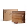 Tabla de Cortar de Madera de Acacia Juego de Tres Piezas Tabla de Cortar Grande Cuadrada Madera Maciza Simple para Hogar Comercial Madera Dura Espesor