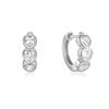 Arete de Diamante en Forma de Corazón Transfronterizo Azul Zircón Hebilla de Oreja Aretes para Mujer Europeo y Americano Caliente Elegante Viento INS Amor Aretes