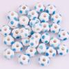 Porcelana con Esmalte de Flor Punto de Ola Agujero Grande Patrón de Cuentas Cerámicas Agujero de Fútbol Accesorios para Pulsera Collar DIY