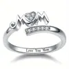 Joyería transfronteriza abriendo anillo de amor accesorios moda europea y americana adornos de mano trama de madre regalo anillo MOM mujeres