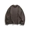 Ropa Vintage Yidao Otoño 2026 Nuevo Estilo Japonés para el Trabajo Artístico Retro Cuello Redondo Holgada Rayas Cepilladas Manga Larga Camiseta