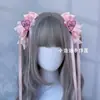 Nova Presilha de Cabelo Colorida Contrastante Rosa Dopamina e Azul Doce Acessórios de Cabelo Doce Coração Sexy Lolita Presilha de Fita de Coração para Mulheres
