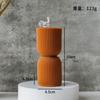 Velas Perfumadas Cilíndricas Estilo Europeo, Artículos Creativos de Decoración para el Hogar, Velas de Arte Geométrico Marrones, Velas de Emergencia