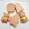 Nuevo accesorio de oso resina para tarro de miel para manualidades con pegamento de crema, pasadores para el cabello, cajas de almacenamiento, fundas de teléfono y decoración de Crocs