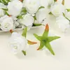 Cabezas de Flores de Rosa Blanca Simuladas, Flores de Rosa Artificiales de Seda, Decoración de Boda, Decoración del Hogar, Flores Simuladas al por Mayor