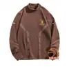 Camiseta térmica de manga longa com gola redonda para o inverno, com gola alta pela metade, top quente para o outono, para homens.