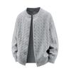 Suéter para Hombre Transfronterizo 25 Nuevo Cardigan de Cuello Alto Grueso Holgado Juventud Ropa Exterior Tejido