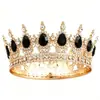 Coroa de noiva europeia e americana transfronteiriça, acessório de cabelo de liga de cristal barroco, exalando nobre elegância, uma coroa de rainha de círculo completo