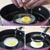 Molde para huevos, cocedor de huevos, herramienta casera de acero inoxidable para freír huevos, molde para huevos con forma de corazón, juego de moldes para bolas de arroz