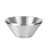Tigela V-Shaped Martelada de Aço Inoxidável Estilo Coreano 304, Tigela Isolada de Camada Dupla para Macarrão Frio, Tigela para Sopa de Macarrão Snail, Tigela de Salada
