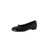 Zapatos Retro Estilo Francés de Punta Dividida Pata de Cerdo Modelo Nuevo 2026 Lavado Piel de Vaca Boca Baja Zapatos de Una Sola Pieza Zapatos Planos de Cuero Genuino de Alta Calidad para Mujer