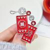 Broche Bolsa da Sorte Vermelha Feliz Feliz Feliz Acessórios de Terno de Alto Padrão para Homens e Mulheres Broche para Casaco Suéter Presente de Ano Novo